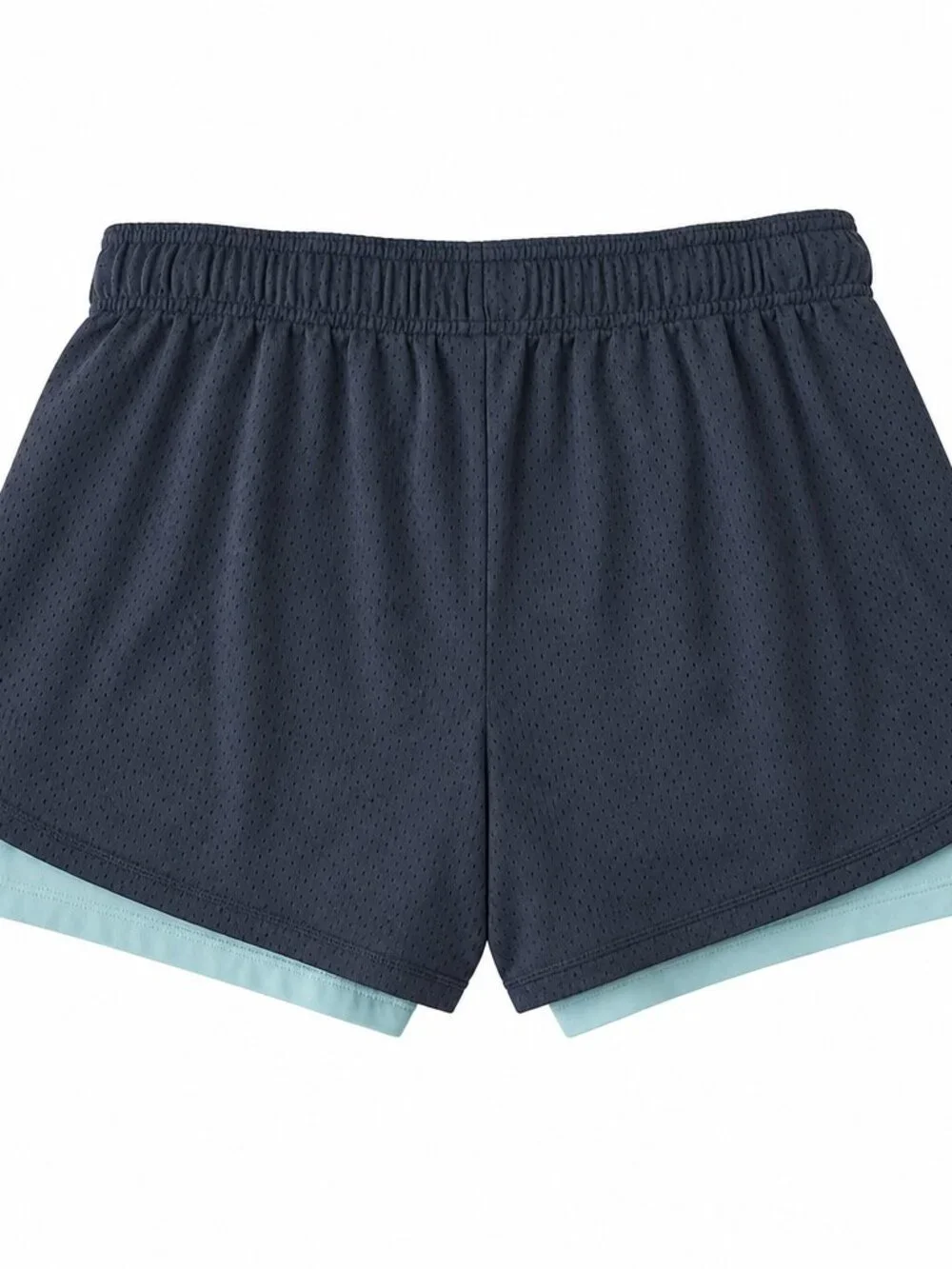 Champion‎ Navy & Light Blue Mesh Running Shorts Size M GUC
